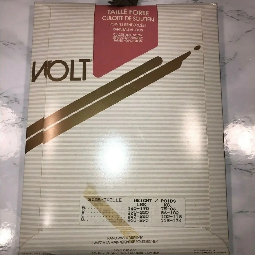 Vintage VOLT Queen Size Panty Hose Color Taupe - Size C (1 package) VTG Hosiery